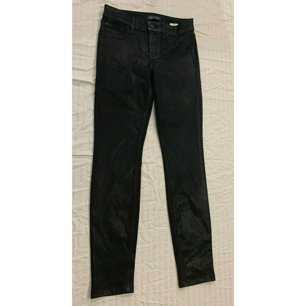 LEVEL 99 WOMENS COATED SKINNY JEANS SIZE 27/4